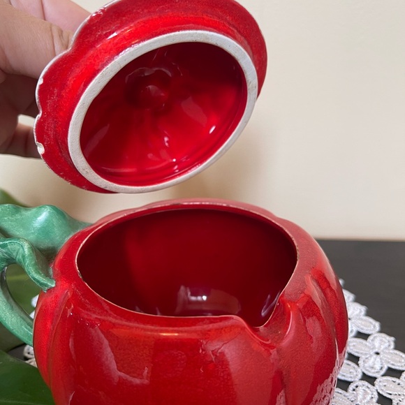 Vintage Tomato Sugar Bowl - Picture 6 of 11